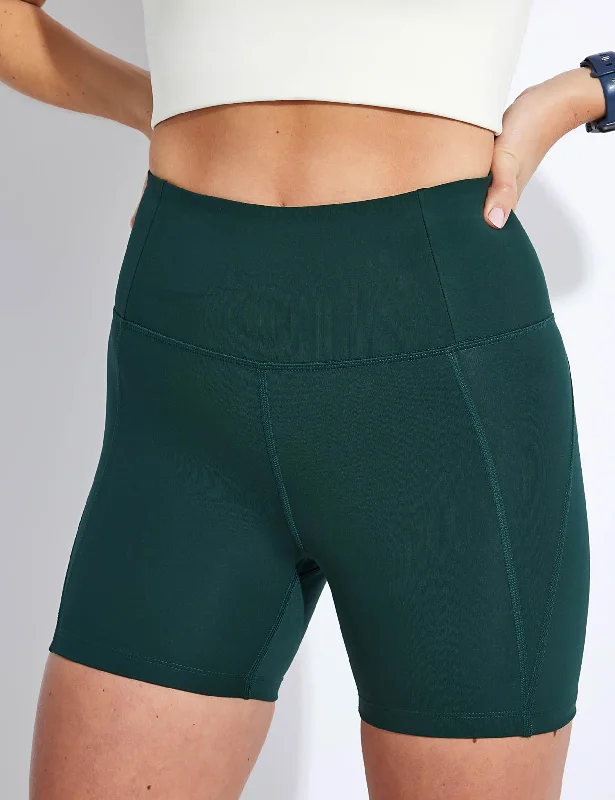 Stretch Your Limits, Not Your Wallet High Waisted Run Short - Moss