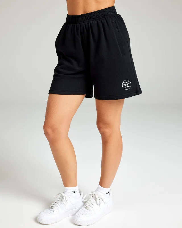 Flow Into Savings With Trendy Yoga Apparel Global Tennis Shorts - Black