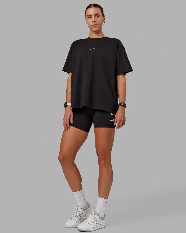 Master Every Pose With Premium Yoga Wear Deals Go-To FLXCotton Oversized Tee - Black-White Master Every Pose With Premium Yoga Wear Deals Go-To FLXCotton Oversized Tee - Black-White