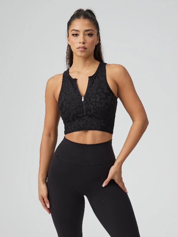Affordable Activewear Designed For Movement Hellraiser Crop Top - Onyx Black