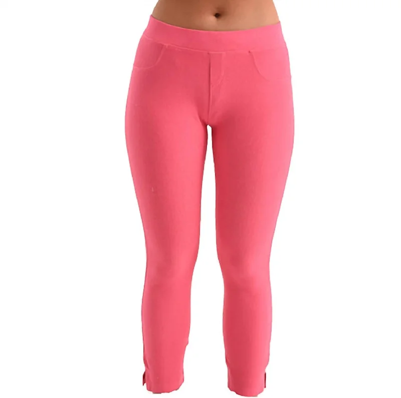 High Rise Jegging In Fuchsia