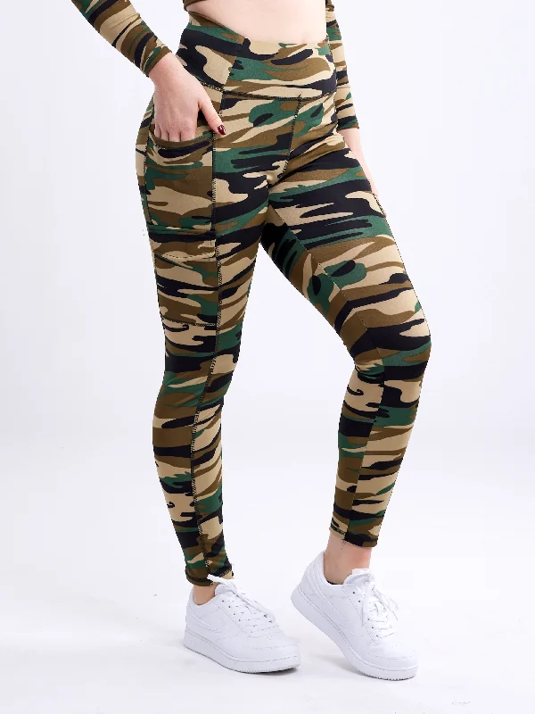 Limited-Time Savings On Yoga Leggings And Tops High-Waisted Tactical Outdoor Leggings with Side Cargo Pockets