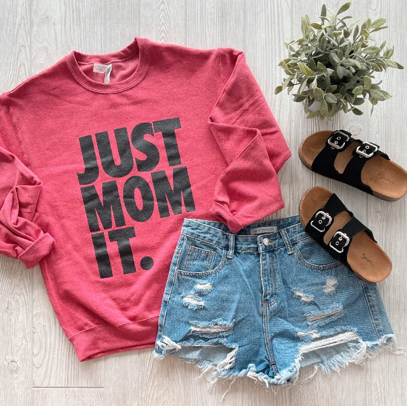 Fashionable Yoga Apparel Now On Sale JUST MOM IT • Heather Red Pullover