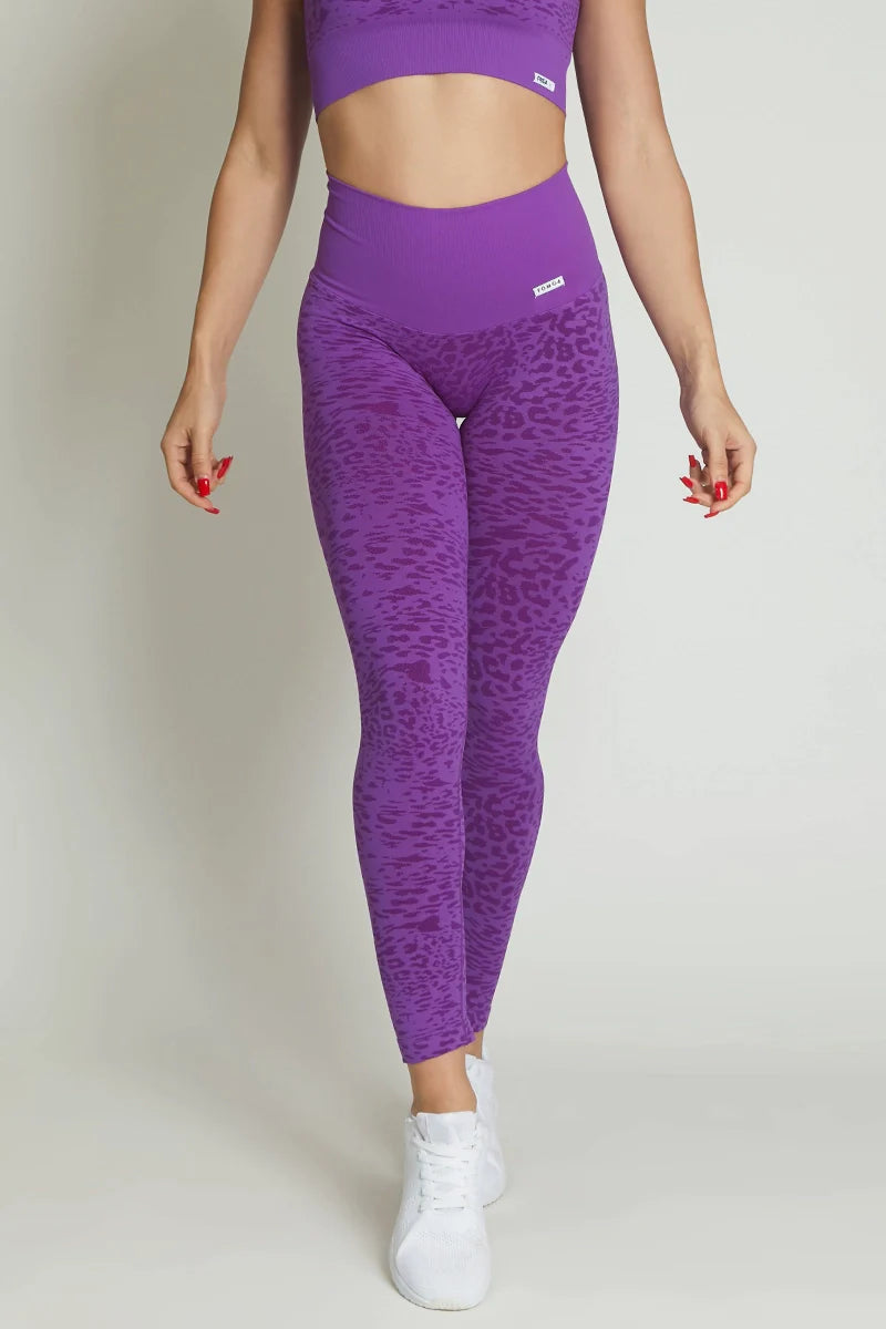 Leggings Jungle Leopardo Viola