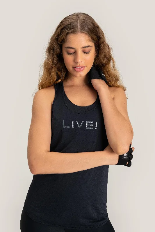 Look And Feel Your Best With Discounted Yoga Clothing LIVE! Holographic Basic Tank