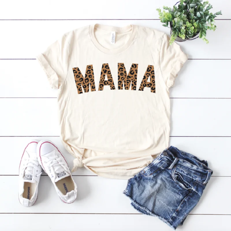 Limited-Time Sale On Stylish Yoga Apparel MAMA Cheetah • Cream Tee