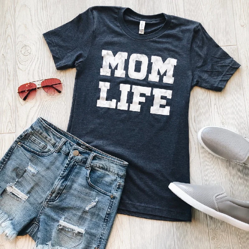 Unbeatable Deals On Breathable Yoga Apparel Marble Print • Navy Tee