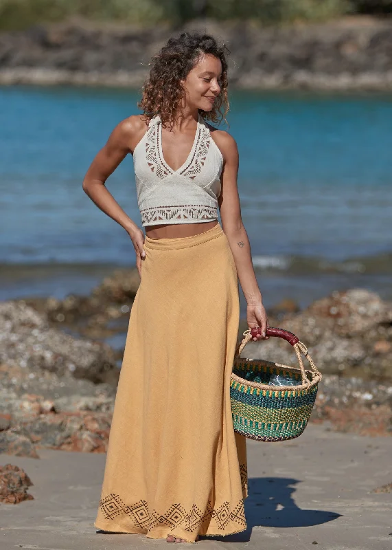 Stretch In Style With Budget-Friendly Yoga Wear Niyama Yoga Cropped Top - Sand