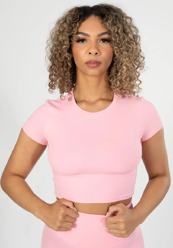 Stretch Your Limits, Not Your Wallet RecStretch Short Sleeve Crop Cotton Candy