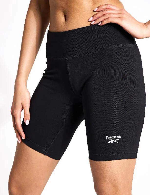 Yoga Apparel Designed For Movement At Lower Prices Identity Small Logo Cotton Bike Short - Black Yoga Apparel Designed For Movement At Lower Prices Identity Small Logo Cotton Bike Short - Black