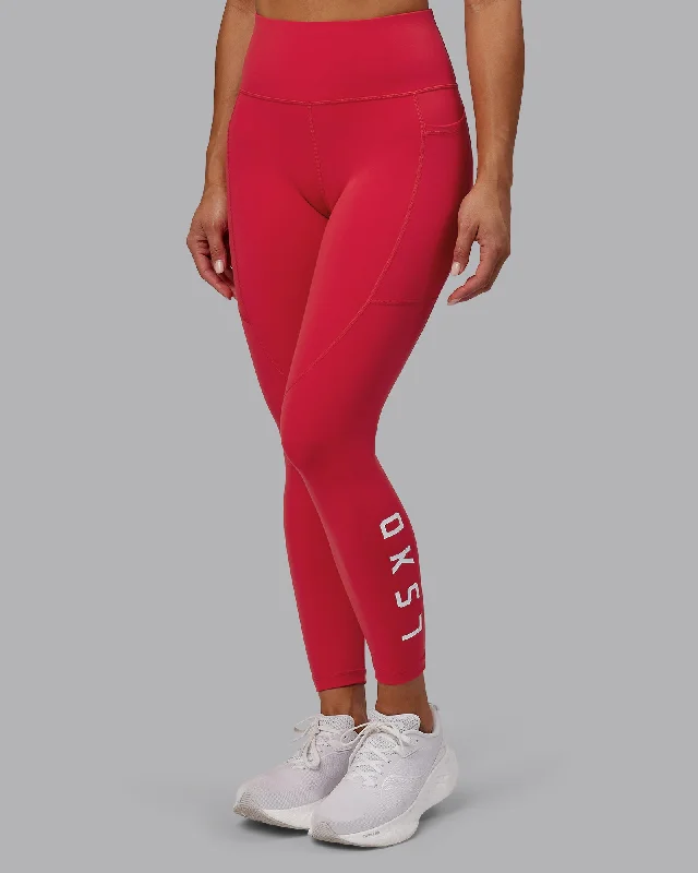 Rep 7/8 Length Tight - Scarlet-White