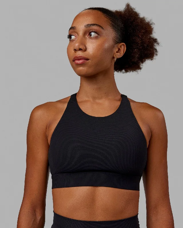 The Best Yoga Wear At The Best Prices Resistance Ribbed Sports Bra - Black