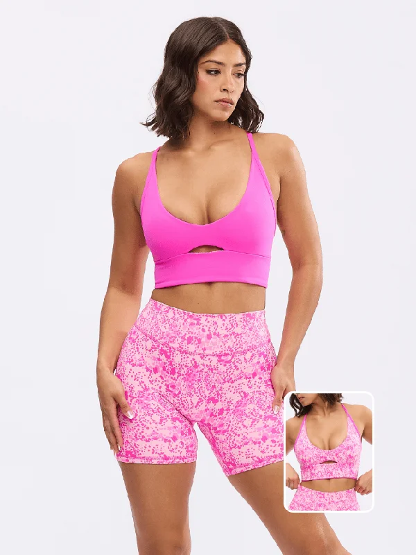 Stretch In Style With Budget-Friendly Yoga Wear Reversible Nubre Crop - Candy Crush and Pink Fashun Print Stretch In Style With Budget-Friendly Yoga Wear Reversible Nubre Crop - Candy Crush and Pink Fashun Print