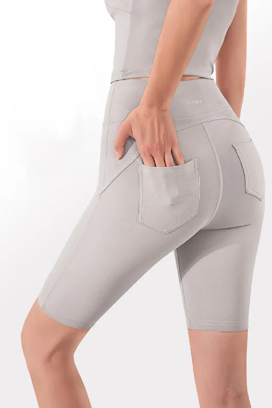 Elevate Your Style And Practice For Less Siris Pocketed Knee Shorts