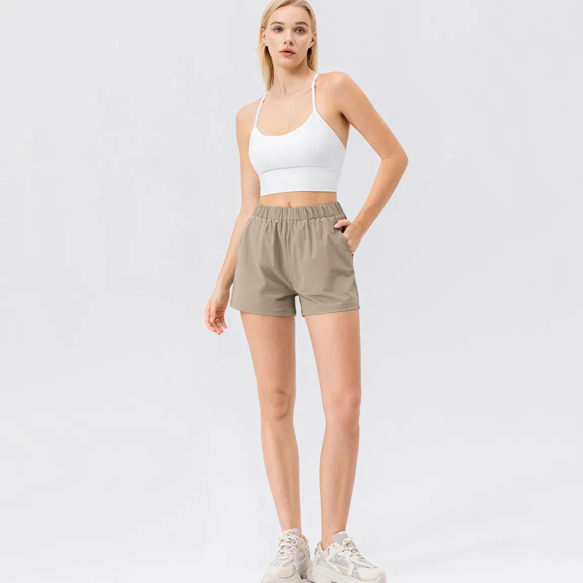 Stretch In Style With Budget-Friendly Yoga Wear SPARK Athletic Casual Shorts YEL42455 Stretch In Style With Budget-Friendly Yoga Wear SPARK Athletic Casual Shorts YEL42455