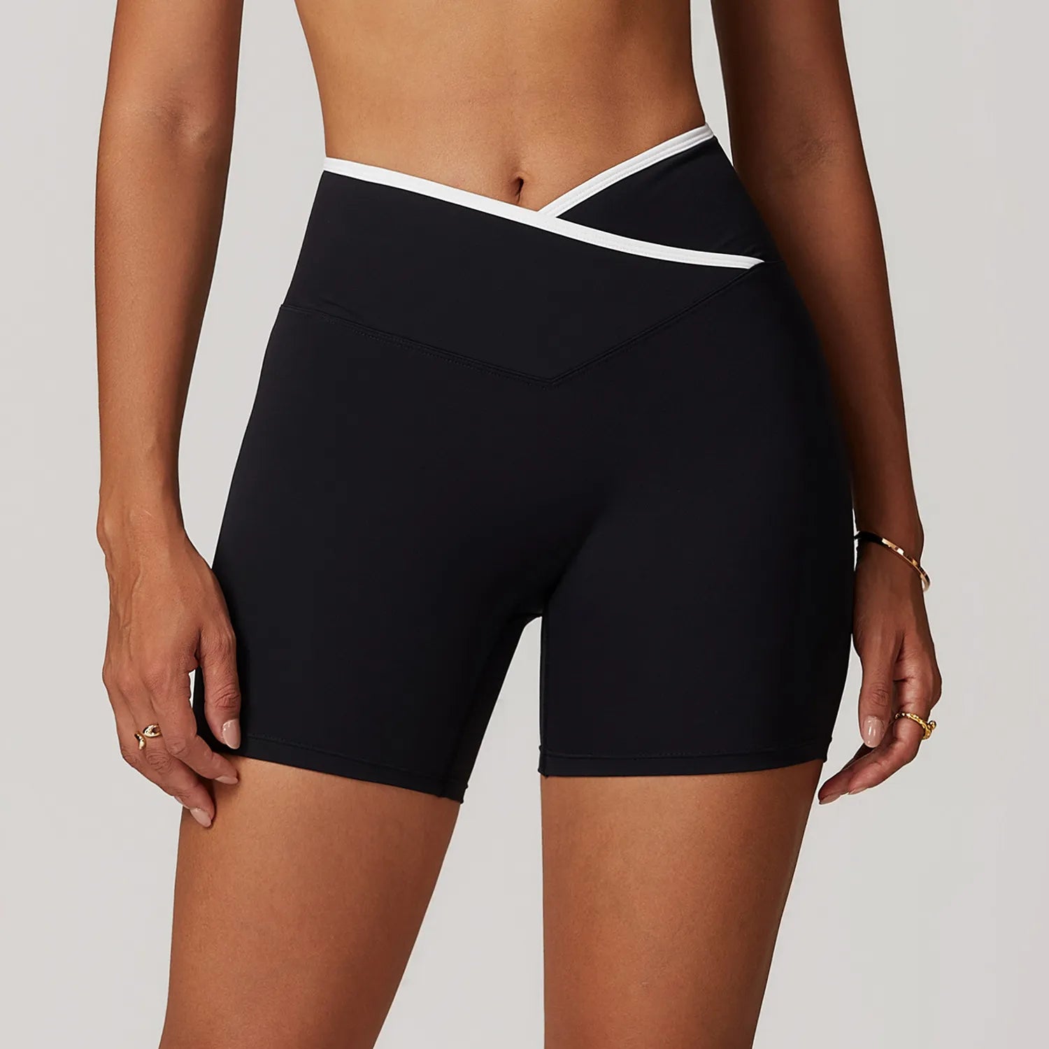 Elevate Your Practice With Affordable Yoga Wear SPARK Crossover Waist Gym Shorts DK8843 Elevate Your Practice With Affordable Yoga Wear SPARK Crossover Waist Gym Shorts DK8843
