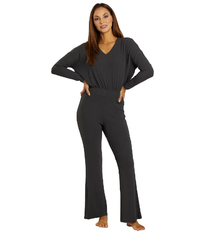 Spiritual Gangster V Neck Jumpsuit Vintage Black