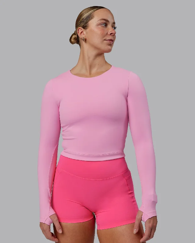Enhance Your Flow With Stylish Yoga Wear At Great Prices Staple LS Cropped Tee - Bubblegum