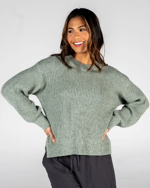 Breathe Easy In Comfortable Yoga Outfits Catalina Sweater - Eucalyptus
