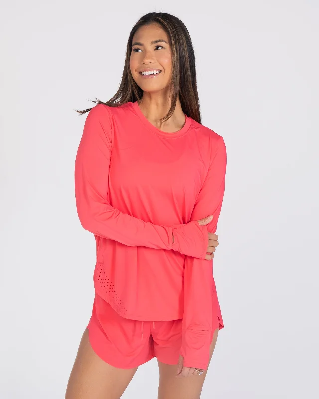 Flex Your Budget With Premium Yoga Clothing Deals Sunny Days UPF Long Sleeve - Bloom Pink Flex Your Budget With Premium Yoga Clothing Deals Sunny Days UPF Long Sleeve - Bloom Pink