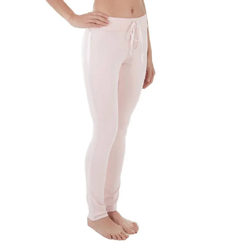 Flexibility Meets Affordability In Our Yoga Wear Sale Tatum French Terry Legging Rib Waistband In Blush