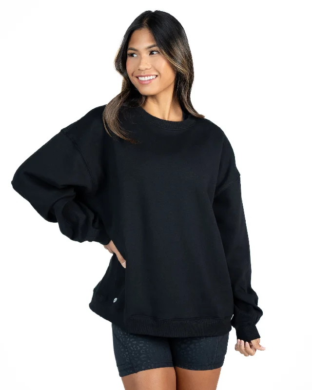 Sweat In Style With Yoga Clothing Discounts The Classic Crew - Black