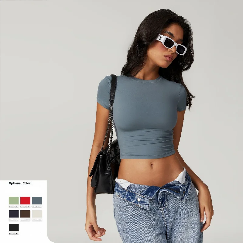 Look Good, Feel Good, And Save Big Tight quick-drying fitness top Yoga short sleeve 8743
