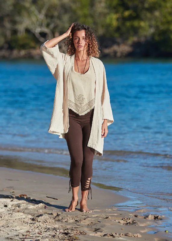 Premium Yoga Wear At Special Discounts Natural Flare Open Jacket