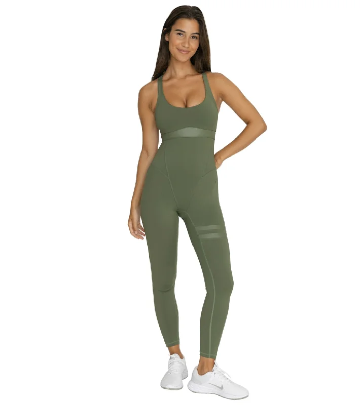 Soft, Stretchy, And Super Affordable Yoga Wear Topissima Serena Jumpsuit Earth Green Soft, Stretchy, And Super Affordable Yoga Wear Topissima Serena Jumpsuit Earth Green