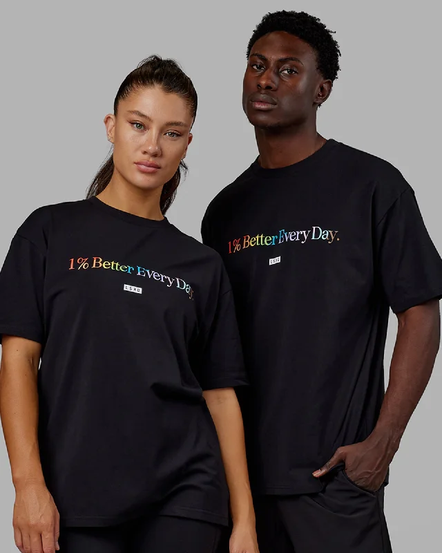 The Perfect Fit At The Perfect Price Unisex 1% Better FLXCotton Tee Oversize - Pride-Black The Perfect Fit At The Perfect Price Unisex 1% Better FLXCotton Tee Oversize - Pride-Black