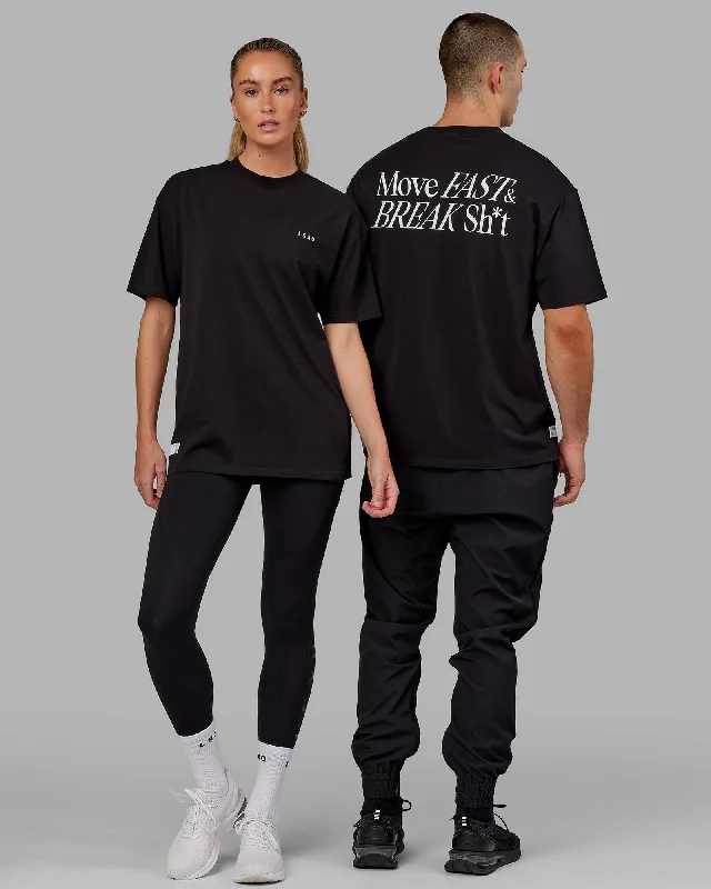 Flex Your Budget With Premium Yoga Clothing Deals Unisex VS5 FLXCotton Tee Oversize - Black-White Flex Your Budget With Premium Yoga Clothing Deals Unisex VS5 FLXCotton Tee Oversize - Black-White