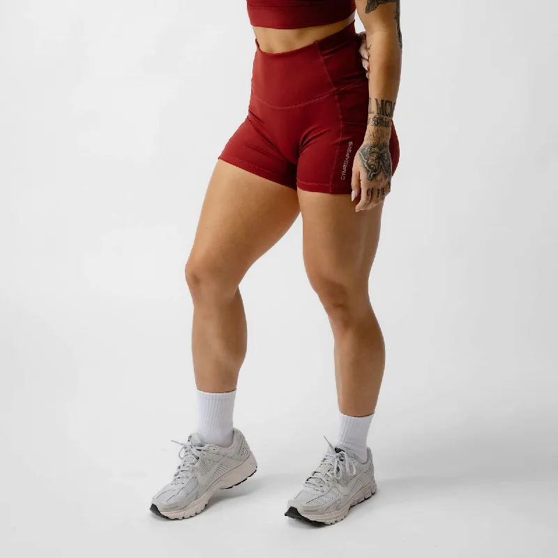 Sweat In Style With Yoga Clothing Discounts Victory Shorts - Ember Red