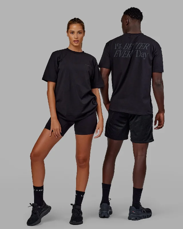 Sweat In Style With Yoga Clothing Discounts Unisex VS6 FLXCotton Tee Oversize - Triple Black Sweat In Style With Yoga Clothing Discounts Unisex VS6 FLXCotton Tee Oversize - Triple Black