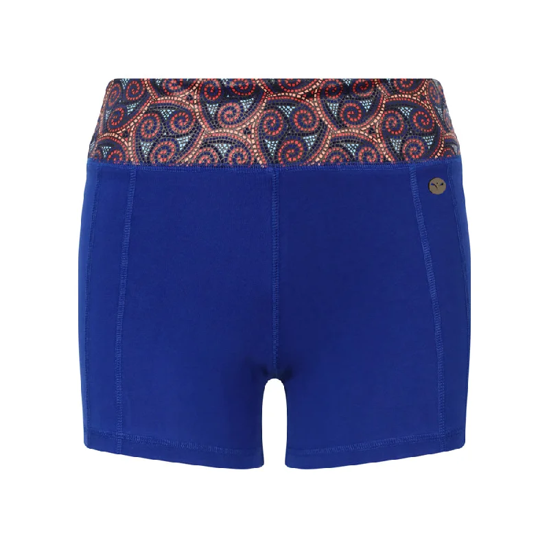 Soft, Supportive Yoga Wear At Unbeatable Savings Warm Chakra Yoga Shorts Blue