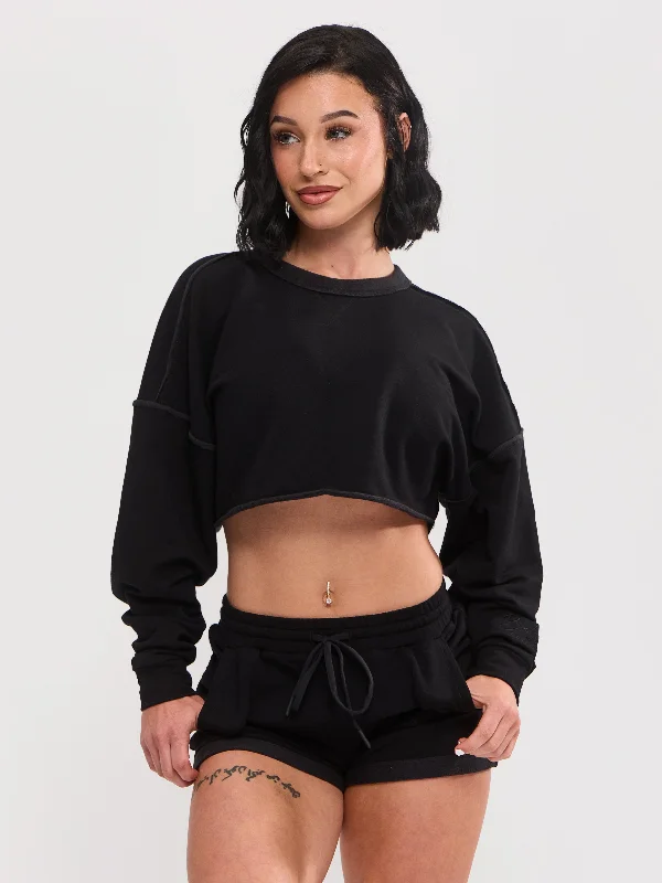 Move With Confidence In Discounted Yoga Outfits Wildest Dreams Crop - Black