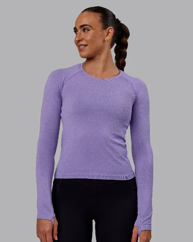 Your Yoga Essentials, Now At Lower Prices AeroFLX+ Seamless Long Sleeve Tee - Dahlia Purple Marl Your Yoga Essentials, Now At Lower Prices AeroFLX+ Seamless Long Sleeve Tee - Dahlia Purple Marl