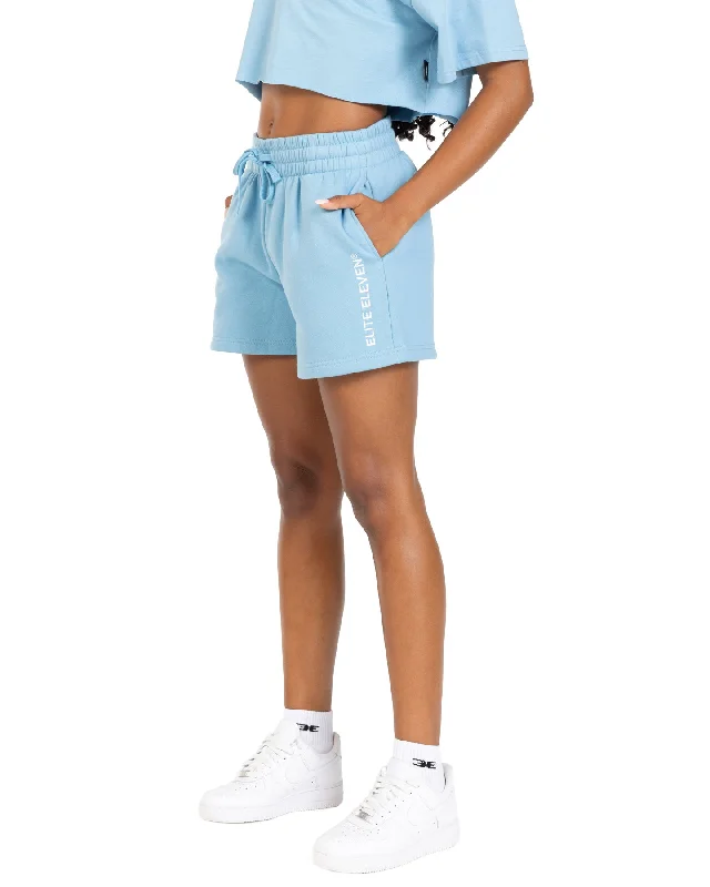 Soft, Stretchy, And Super Affordable Yoga Wear Women's Registered Shorts - Light Blue Soft, Stretchy, And Super Affordable Yoga Wear Women's Registered Shorts - Light Blue