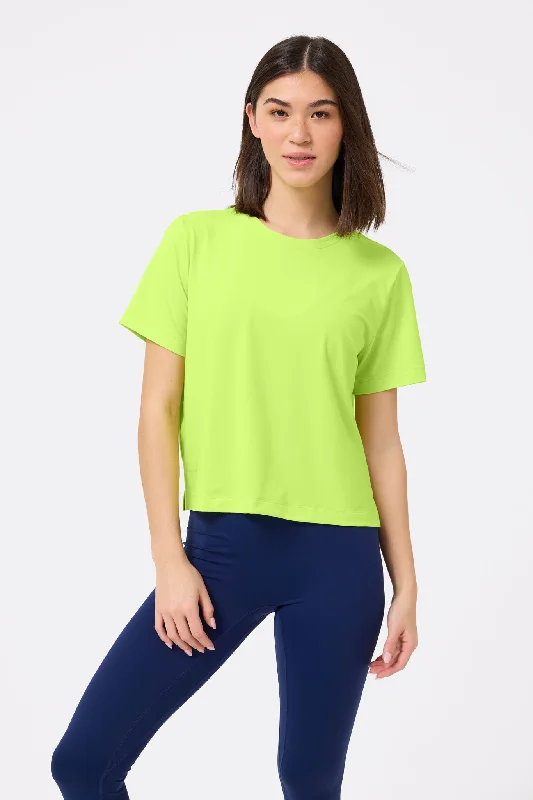 Workit Crop Tee in Mint Chip