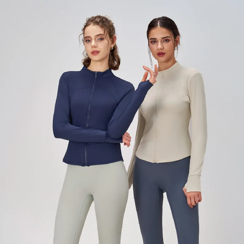 The Best Styles At The Best Prices Yoga dress zipper coat woman slim