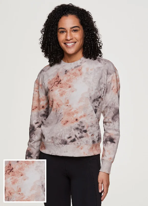 Breathe Easy In Comfortable Yoga Outfits Zen Tie Dye Relaxed Sweatshirt