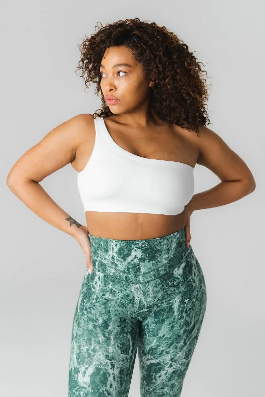 Limited-Time Savings On Yoga Leggings And Tops Cloud II™ Asym Bra - Snow