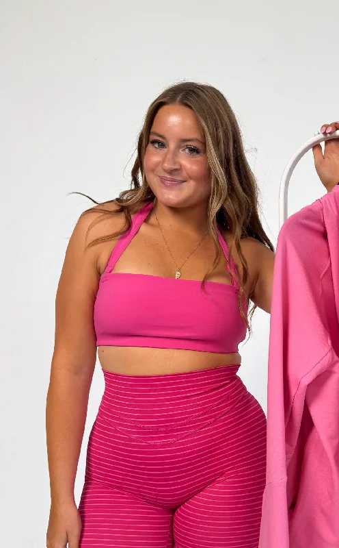 Flow Into Savings With Trendy Yoga Apparel Cloud II™ Convertible Bra - Strawberry