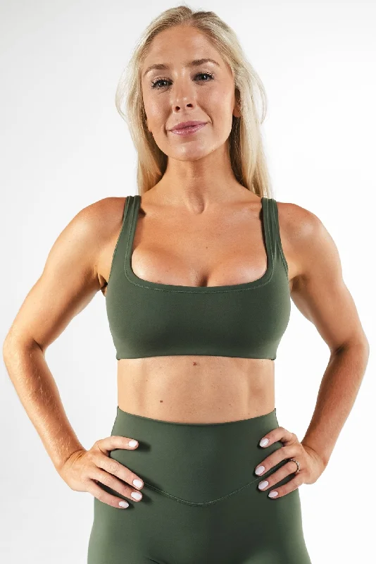 Unbeatable Deals On Breathable Yoga Apparel Cloud II™ U Bra - Olive