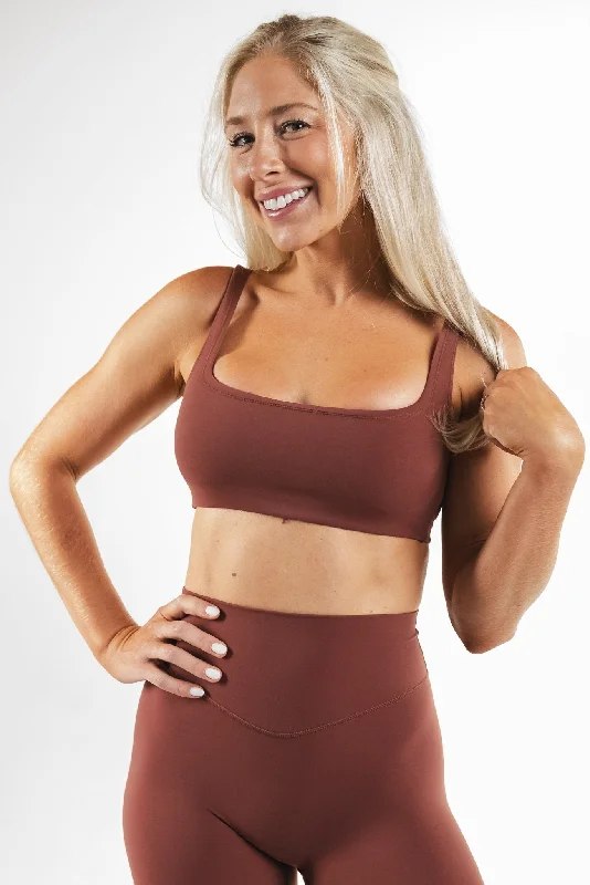 Limited-Stock Sale On Yoga Tops And Leggings Cloud II™ U Bra+ - Cinnamon