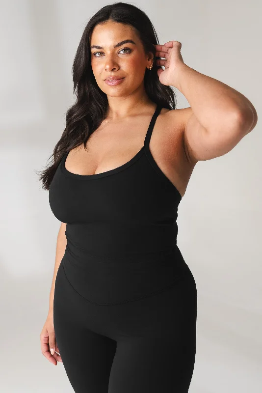 Breathe Easy In Comfortable Yoga Outfits Cloud II™ Y Tank - Midnight
