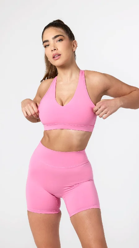 Performance Yoga Wear Now At Exclusive Discounts Cherry Pop V- Neck Sports Bra
