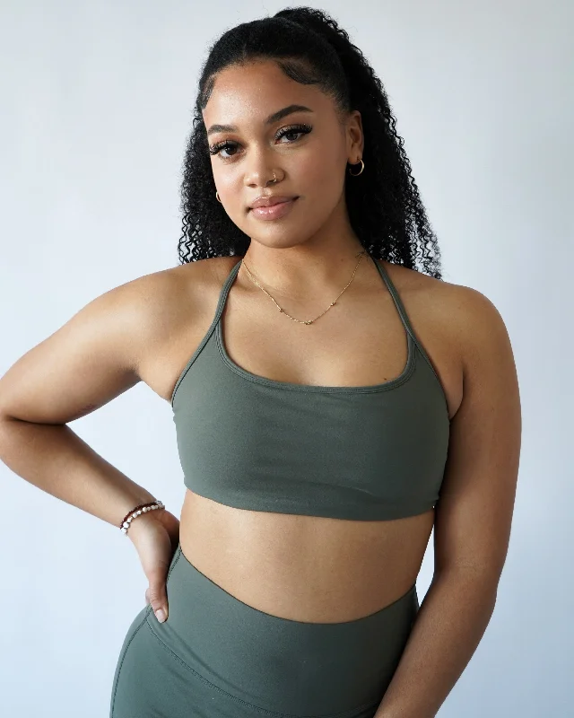 Find Balance In Stylish And Affordable Yoga Wear Vital Sports Bra - Olive