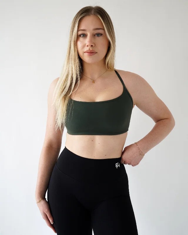 Limited-Time Savings On Yoga Leggings And Tops Core Sports Bra - Forest