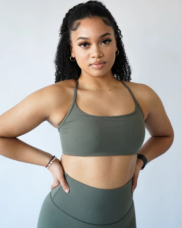 Performance Meets Savings In Our Yoga Wear Sale Core Sports Bra - Olive