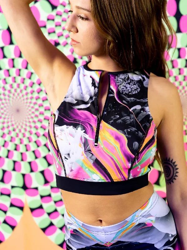 Yoga Wear That Moves With You At Lower Prices Cornerstone Zip-Up Sports Bra